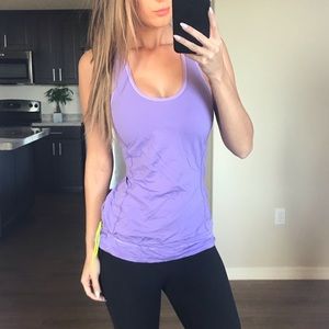 Lululemon Purple Perforated Drawstring Top